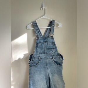 Brandy Melville Wide Leg Light Wash Overalls